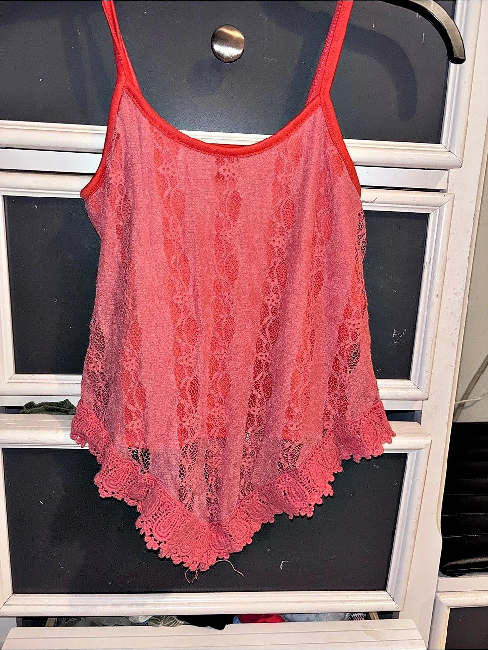 Lace Camisole in Pink Like New